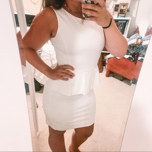 Banana Republic White Peplum Dress